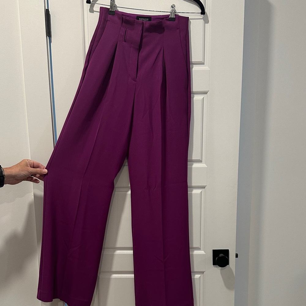 Express Magenta Wide Leg Pants